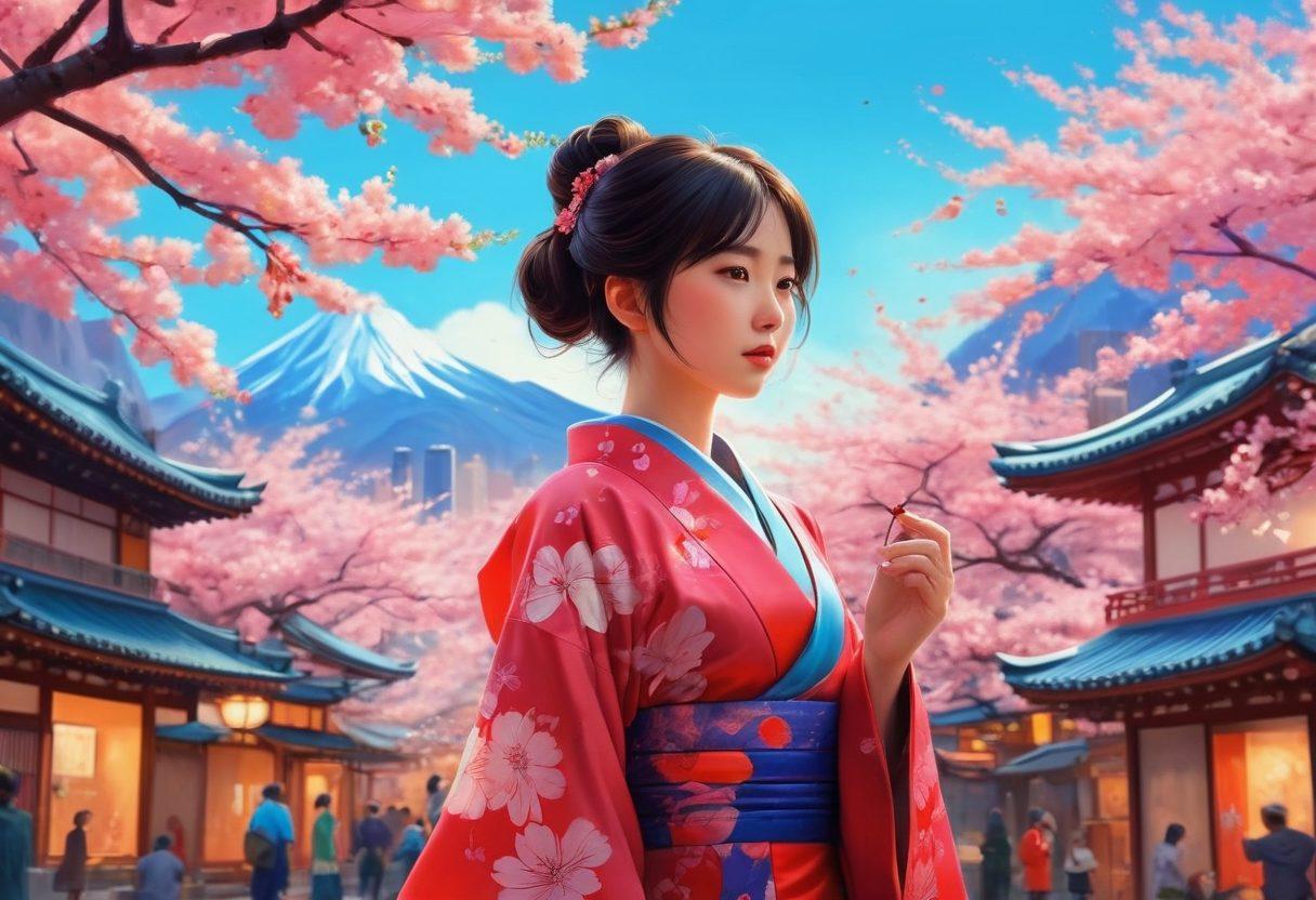 A vibrant montage showcasing various styles of Hentai art, featuring stylized characters in dynamic poses amidst a whimsical, colorful backdrop. Include elements of traditional Japanese art blending with modern anime aesthetics, such as cherry blossoms and neon cityscapes. Add subtle hints of adult themes, while keeping an artistic and tasteful approach. The overall composition should evoke curiosity and creativity. vibrant colors. anime style. digital painting.